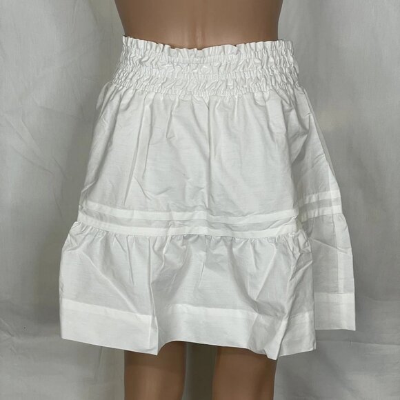 NEW ANTHROPOLOGIE Women’s The Somerset Mini Skirt White Size XL - Picture 4 of 8
